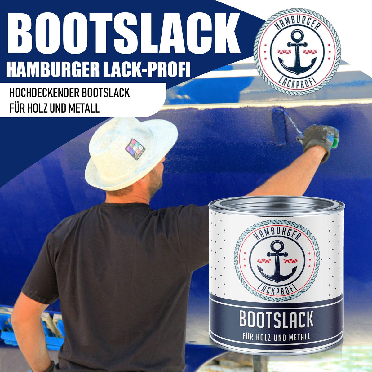 Bootslack Rundumsorglos-Set (X500) inkl. Zubehör XXL - Hamburger Lack-Profi