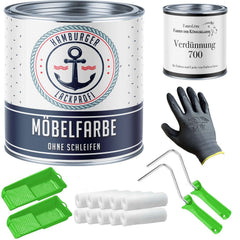 Farbe inkl. Roller &amp; Verdünnung